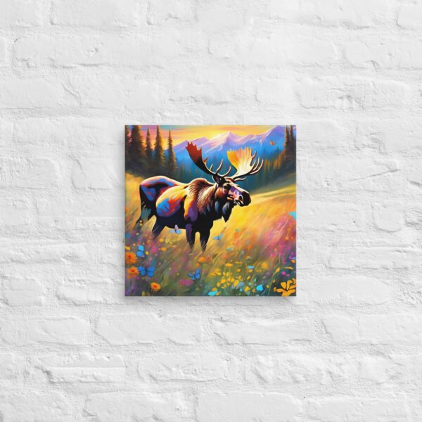 Moose Wall Art Print - Wild Beauty in Bloom - Image 3