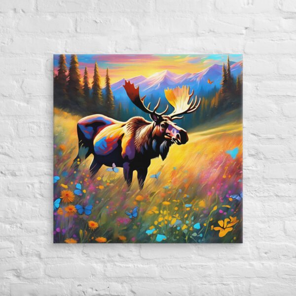 Moose Wall Art Print - Wild Beauty in Bloom - Image 9