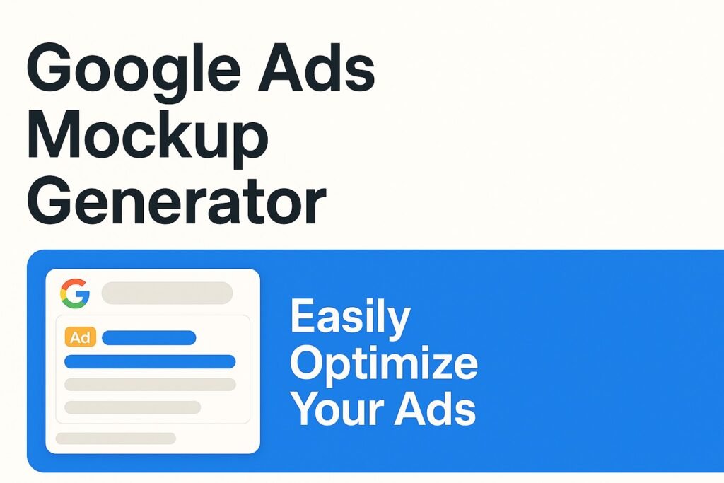 Google Ads Mockup Generator: Easily Optimize Your Ads